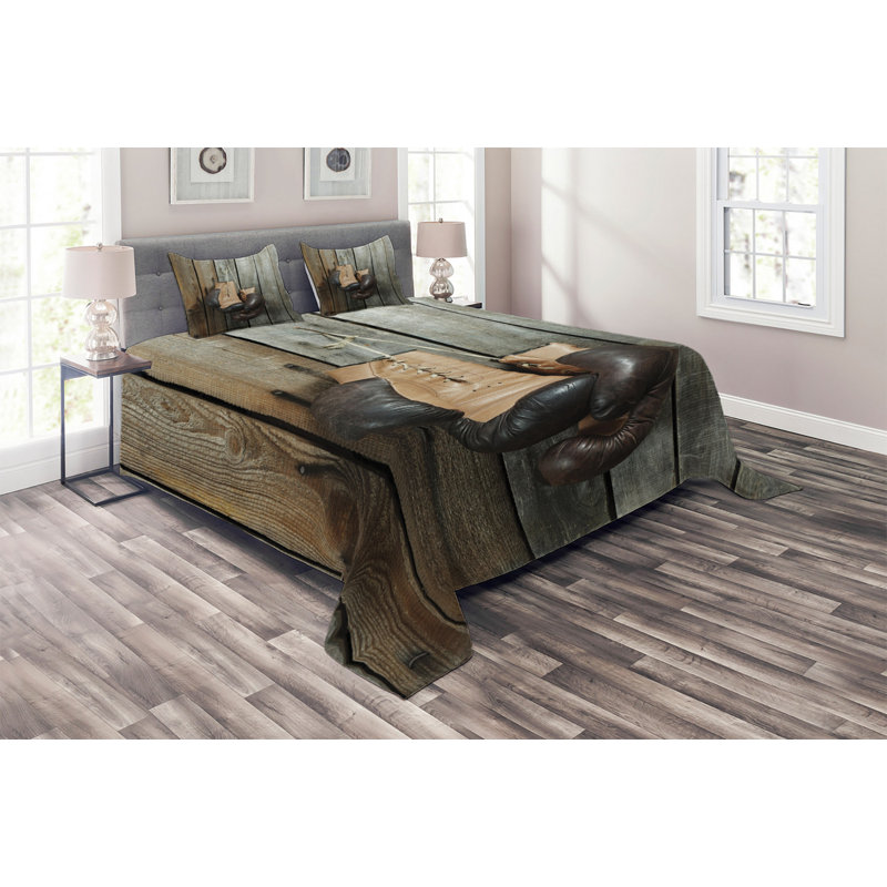 Rustic Coverlet, King Bedspread + 2 Shams