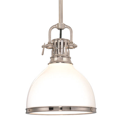 Randolph 1 - Light Single Pendant, Polished Nickel, 10"