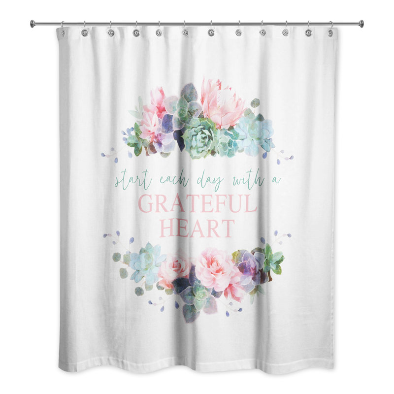 Rideau de douche simple à motif floral