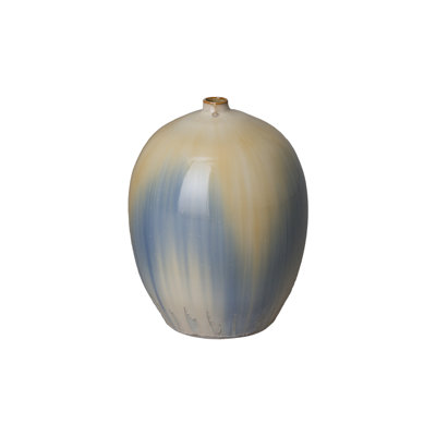 Vase de table intérieur / extérieur bleu / brun clair