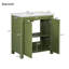 Meuble-lavabo de salle de bain avec lavabo, armoire de rangement avec porte à fermeture en douceur, tablette réglable-174991573
