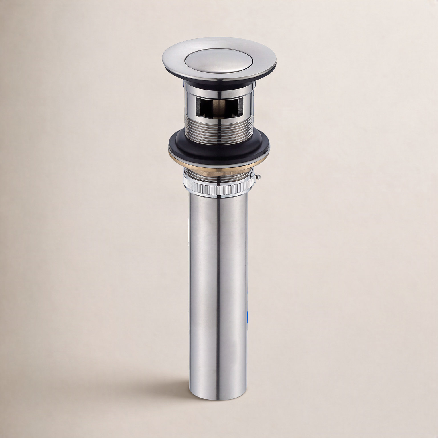 Pop-Up Bathroom Sink Drain with Overflow, Brushed Nickel