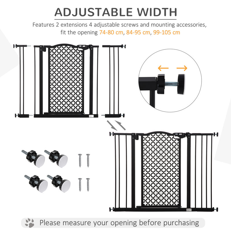 Pressure Mounted Pet Gate With Door