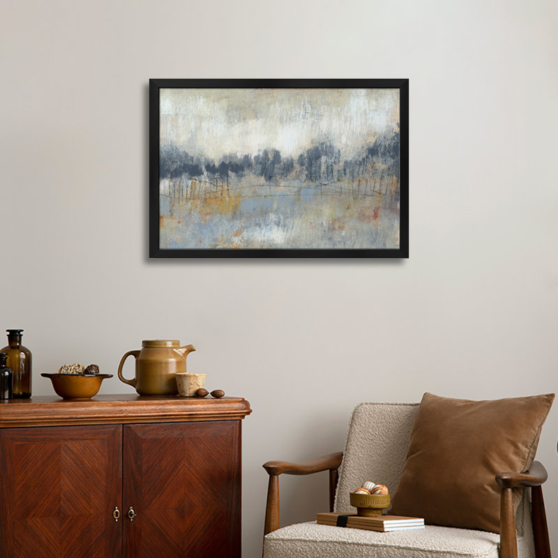 «Cool Grey Horizon II» par Jennifer Goldberger, H 24 po x l 32 po