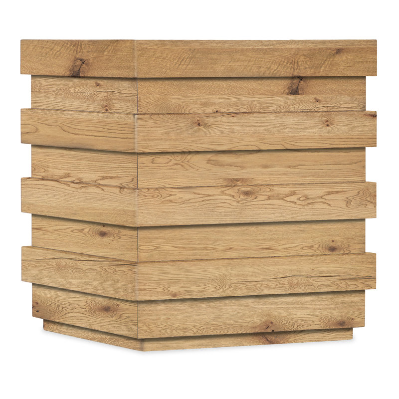 Brent Dark Oak Stepped Square Side Table