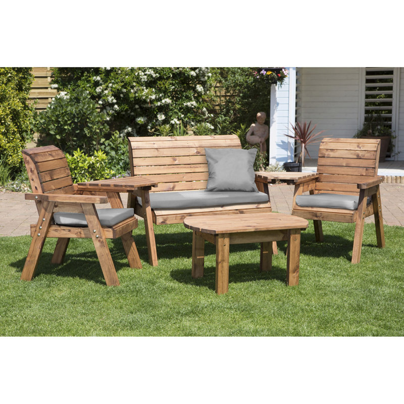 Gagnon 4 Seater Sofa Set, Grey