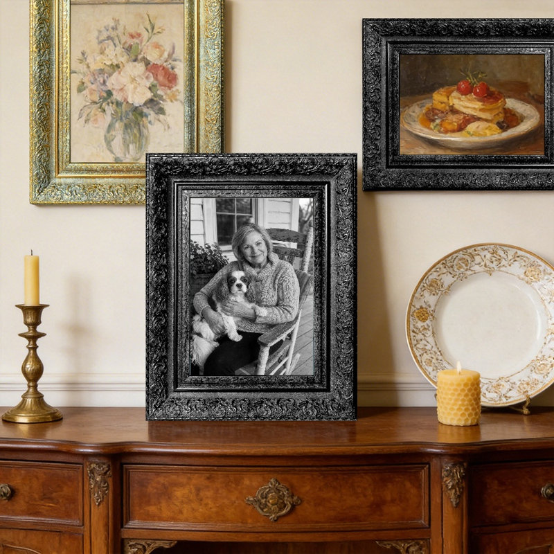 Black 3 PCS 8" x 10" Cozy Picture Frame with Horizontal or Vertical Display