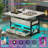  Themistocles Lift Top Coffee Table with Drawers RGB LED Lights Hidden Compartment-1927300077