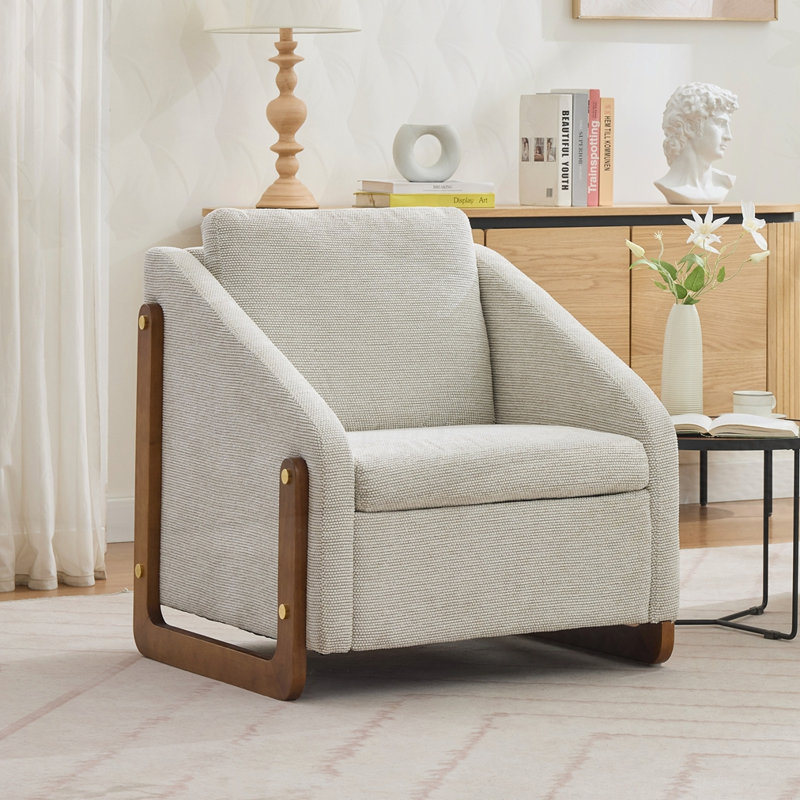 Fauteuil Chenille, Beige