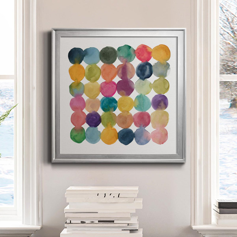 Spectrum Connections - Peinture sur toile encadrée, Cadre argenté, H 22,5 po x l 22,5 po x P 1,5 po