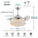 Haliey 4 - Blade LED Crystal Ceiling Fan with Remote Control and Light Kit Included