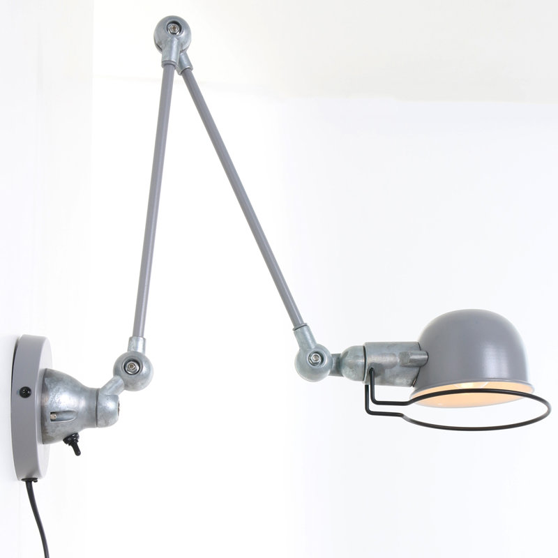 Lemke Swing Arm Sconce, Grey/Green