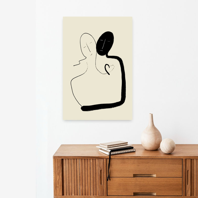 Art contemporain contemporain et romantique, H 24 po x l 16 po