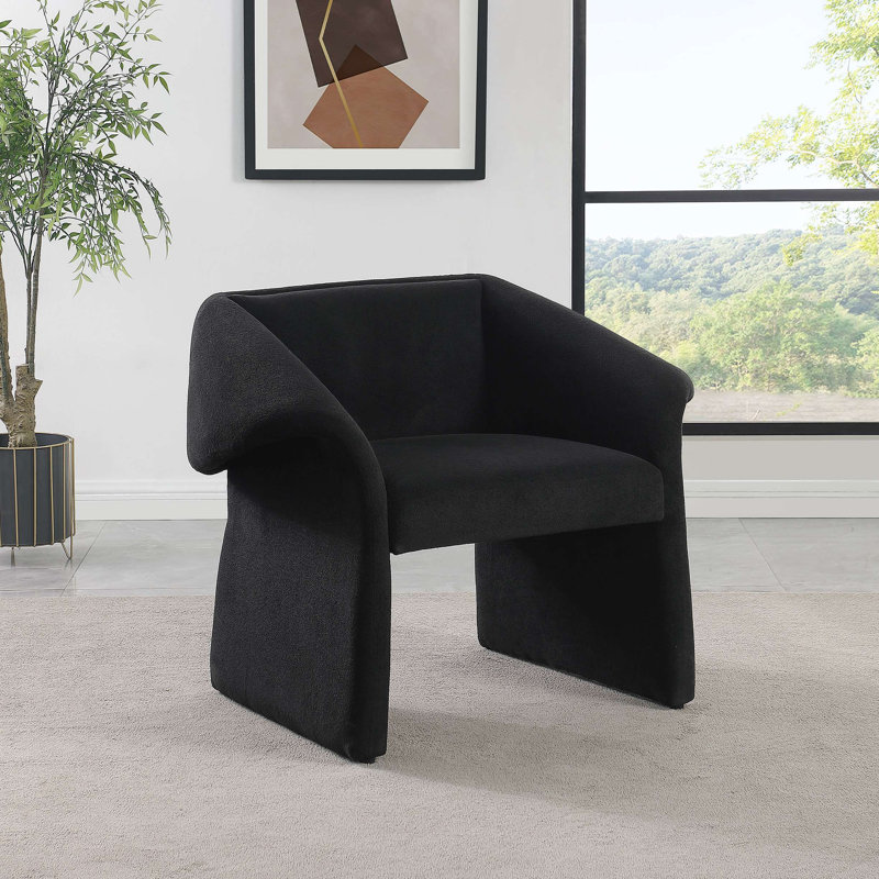 Fauteuil d'appoint rembourré incliné avec accoudoirs