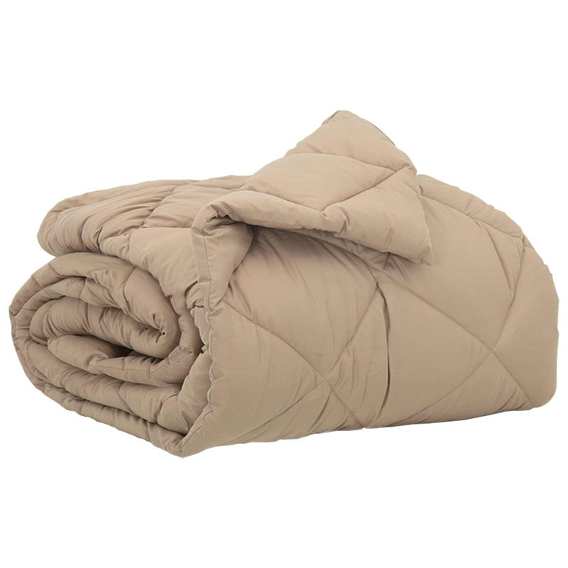 Microfiber Solid Colour Bedspread, Single, Taupe