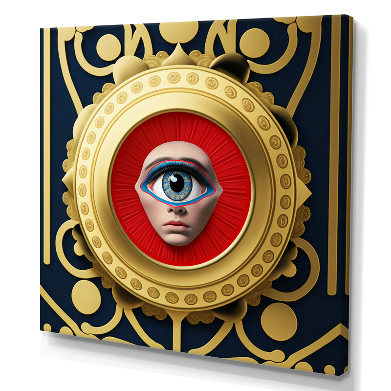 Oeil radieux du spectateur I - reproduction sur toile, H 36 po x l 36 po x P 1,5 po, Toile tendue