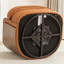 Faux Leather Swivel Barrel Chair-533347390