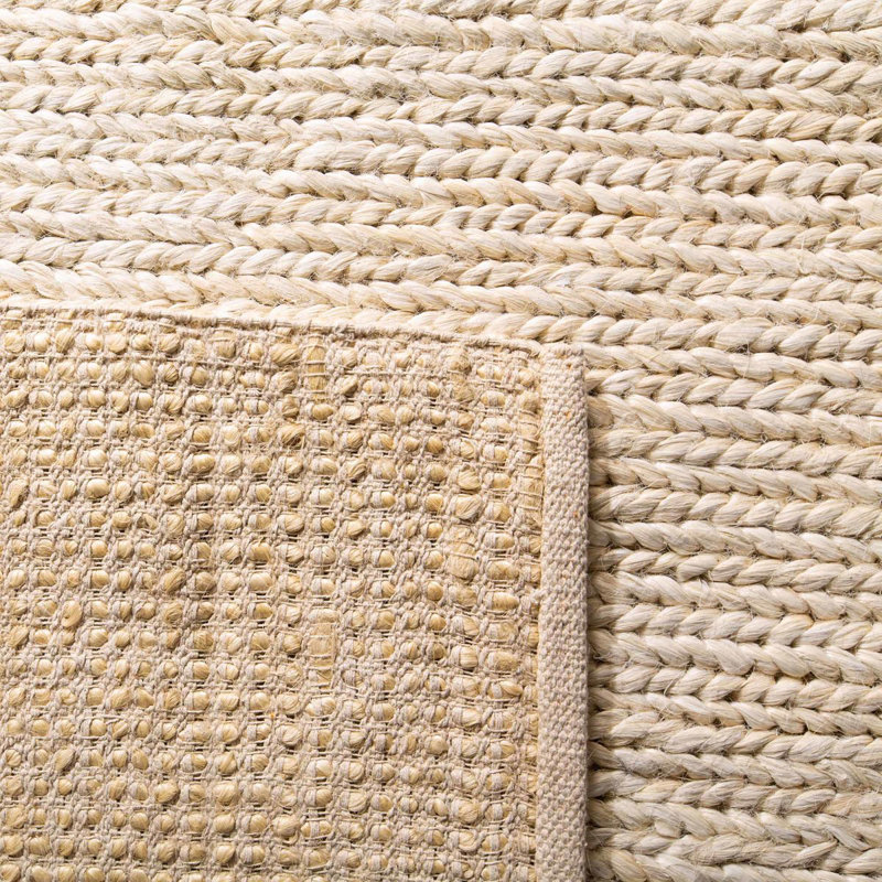Ralph Lauren Ponderosa Jute, Cotton Solid Color Rug, Birch, Rectangle 9' x 12'