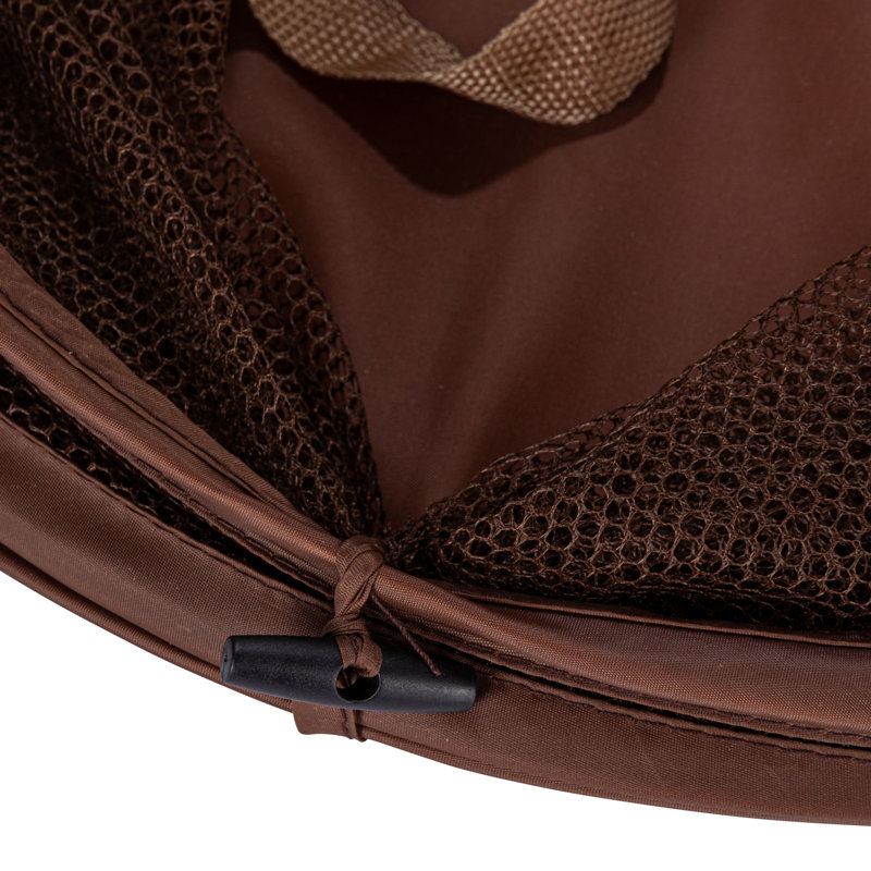 Pop-Up Mesh Laundry Hamper, Brown, Brown