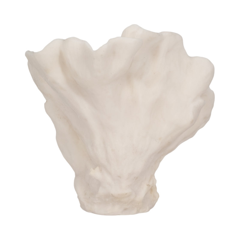12" Polyresin Coral Fan Decor, Ivory