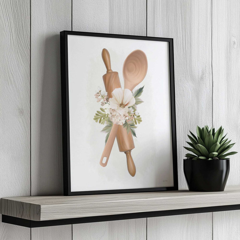 «Kitchen Bouquet II» par House Fenway, reproduction d'art, L 12 po x H 16 po, Noir, Impression encadrée