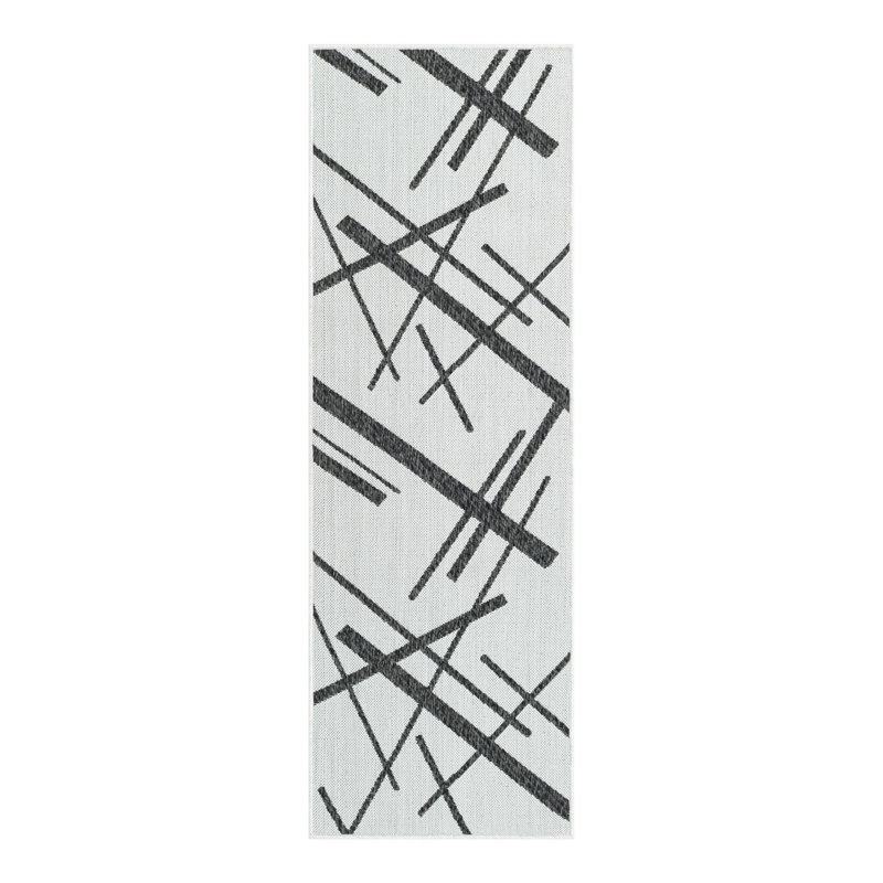Geometric Indoor / Outdoor Rug, Runner 2' x 6'1"