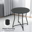 Table de bout d'extérieur circulaire L 19,7 po x l 19,7 po Daqwan