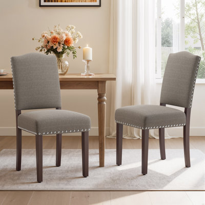 Upholstered Parsons Dining Chairs, Linen Side Chair