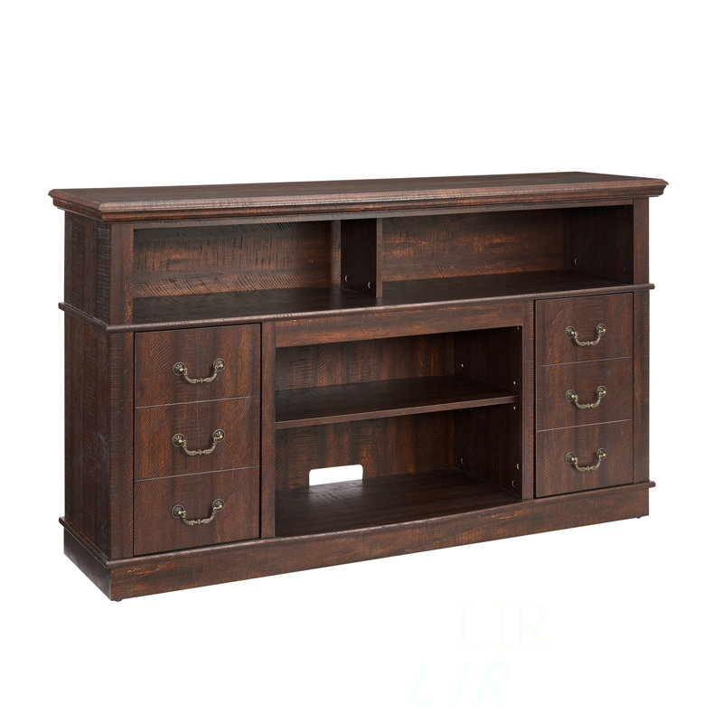Clevester Storage Credenza, Traditional TV Media Stand, Farmhouse Rustic Entertainment Console, Tv Stand, Espresso