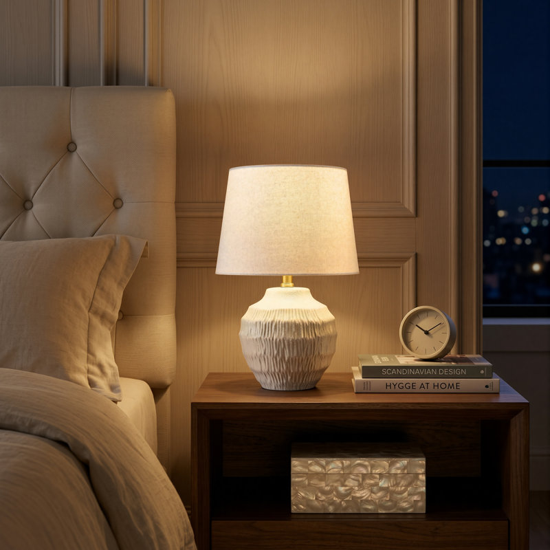 16.7’’ Modern Textured Ceramic Table Lamp