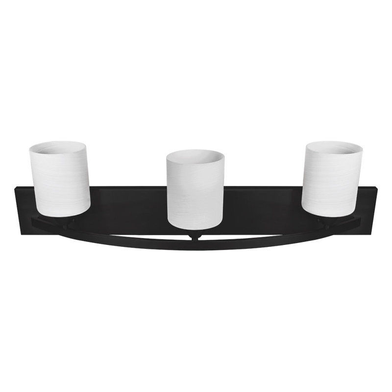 3 - Light Dimmable Vanity Light, Matte Black