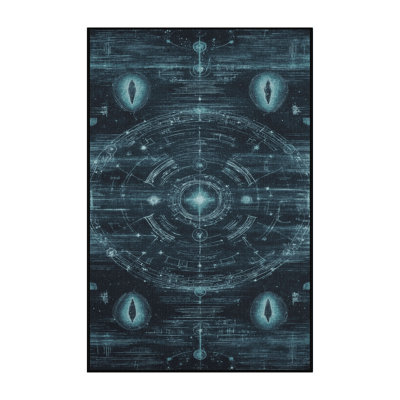 Machine Washable Space Gray Area Rug