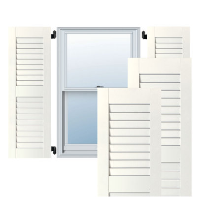 Sapele Mahogany Open Louvered Shutters (Per Pair)