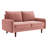 Hessville Sofa 57.8"  sofas Velvet Round Arm Apartment Loveseat-517593687