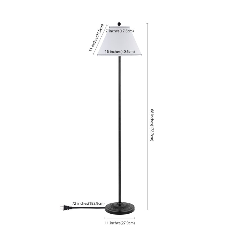 Anjelita 68'' Traditional Floor Lamp, Black
