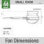 Ventilateur de plafond encastré à 4 pales à profil bas de 44 po avec lumières Dempsey-20702928