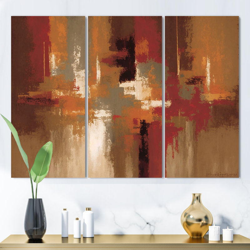 «Chocolate City at Horizon II», reproduction sur toile 3 pièces, H 20 po x l 36 po x P 1 po, Toile tendue