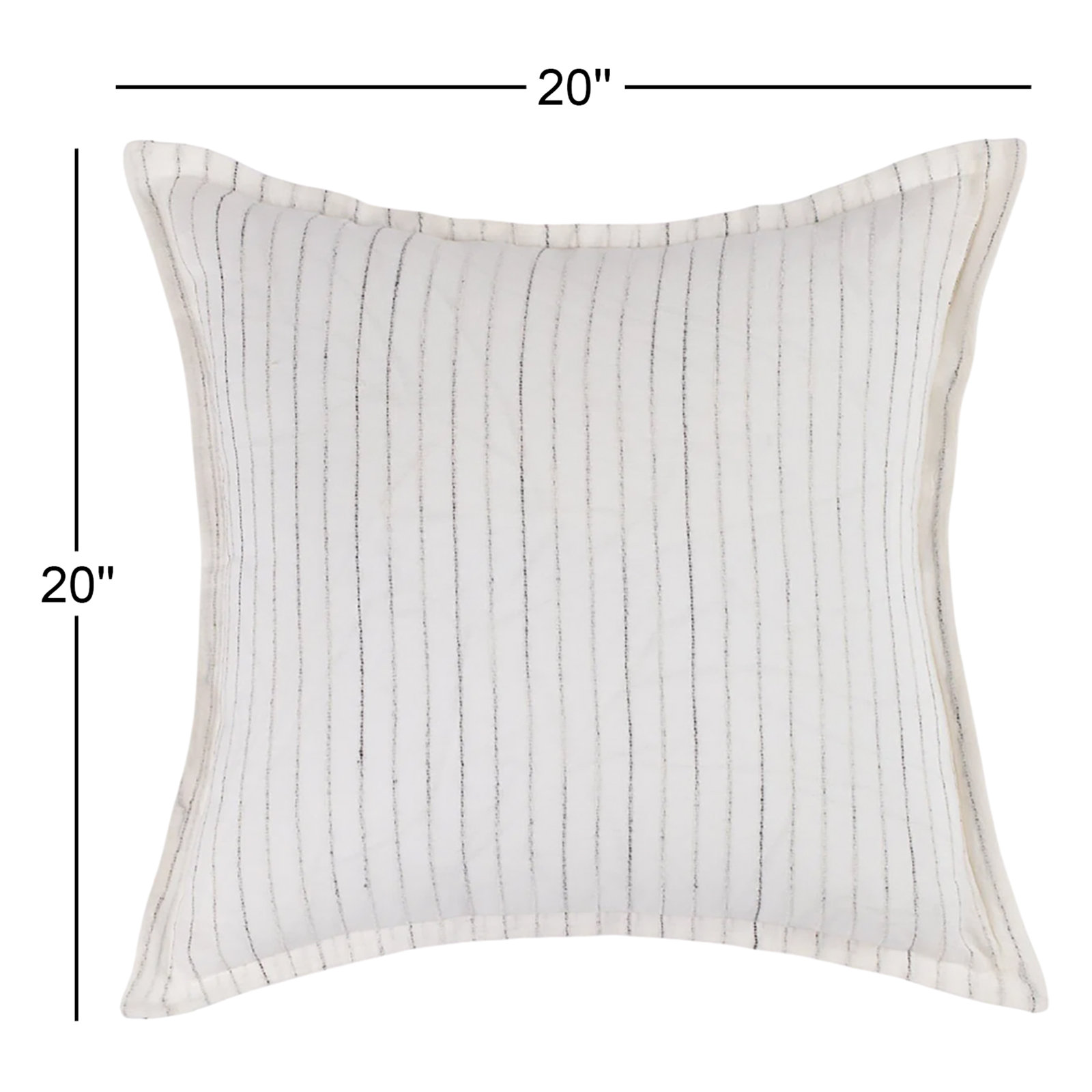 Kenson Striped Linen Throw Pillow