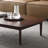 Walnut Rectangular End Table With Curved Edge Coffee Table