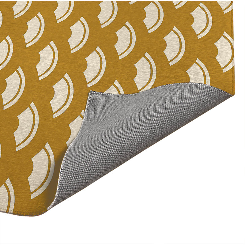 Tapis de cuisine japonais, Ocre doré, Rectangle 5 pi x 7 pi