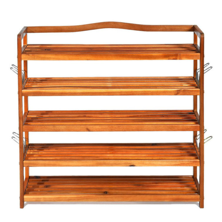 20 Pair Solid Wood Shoe Rack