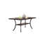 Mobilier de salle à manger moderne et classique avec plateau rectangulaire en bois naturel et chaises 6x