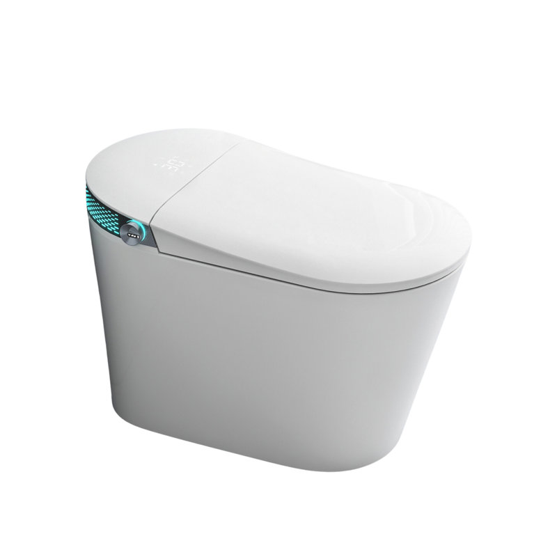 Toilette allongée intelligente à chasse d'eau blanche avec bidet intégré 1,28 / 1,6 GPF Wynn