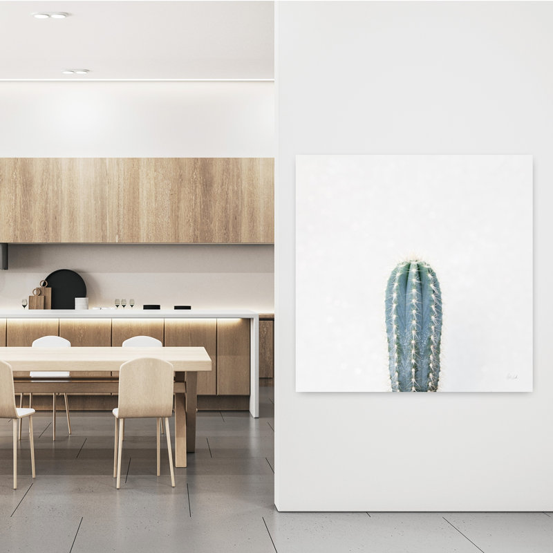 Contemporary Contemporary Treasures III avec art de cactus bleus, H 48 po x l 48 po