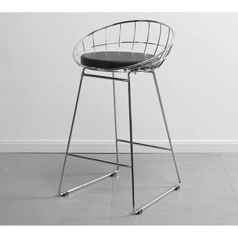 Tabouret de comptoir en métal, Noir, noir, noir, noir