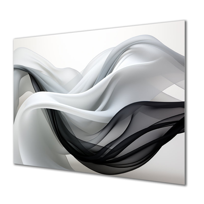 «Streams liquides» - art mural vagues, Métal métal, H 24 po x l 32 po x P 1 po