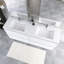 Meuble-lavabo double autoportant 72 po avec plateau en résine intégré 72 po-904313846