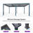 PURPLE LEAF Louvered Pergola 11' x 18' Aluminum Outdoor Pergola-82617689