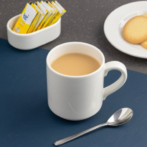 ORBA Premium Porcelain Stackable Coffee Mug | Ivory | 10oz | Microwave & Dishwasher Safe