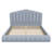 Upholstered Bed Frame Floor Bed Shell-Shaped Headboard-738730704